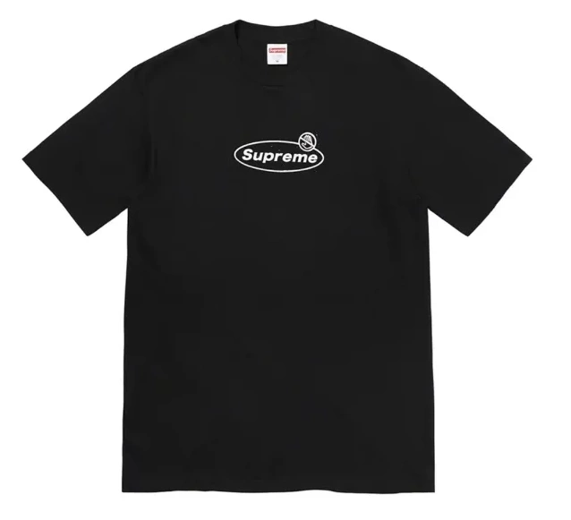 sleeved M L S Warning Tee White Warning Logo and 22FW Banner Short Black T-shirt XL 0630